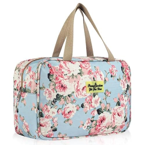 Aucuu Toiletry Bag, Large Full Size Toiletry Bag, Travel Hand-Held Make up Wash Bags, Portable Waterproof Toile-Try Kit, Bathroom Storage Case, Cosmetic Organizer for Travel, Camping for Women Girl