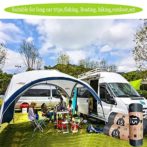Portable Toilet Bags, 30 Count 30 L 8 Gallon Thickened Compostable Trash Bags, 5 Gal Bucket Liner, Liter Camping Toilet Bags for Car Travel Outdoors, Long Trips, Boating. Emergency Toilet Bag for Car — view 6