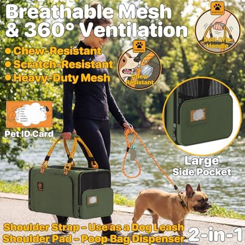 PAWZIDEA Soft Sided Foldable Cat/Dog/Pet Carrier Bag Pets Travel Carriers — view 4
