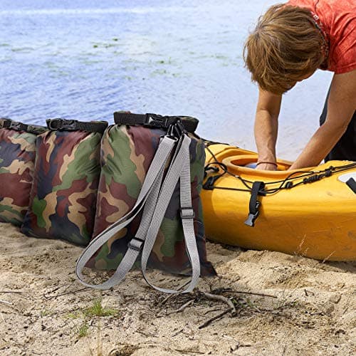 Shappy 6 Pcs 6/12 Pcs Waterproof Dry Bags, Lightweight Outdoor Waterproof Dry Stuff Sacks 15/8/5/4/3/2 L and Long Adjustable Shoulder Strap for Kayaking Rafting Boating Hiking Camping (Camo) — view 6
