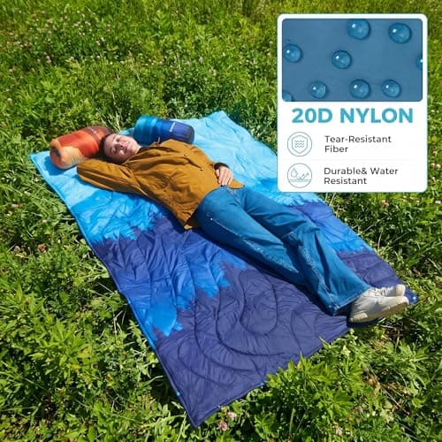 KingCamp Camping Blanket, Lightweight Warm Multifunctional, Frosted Valley — view 4