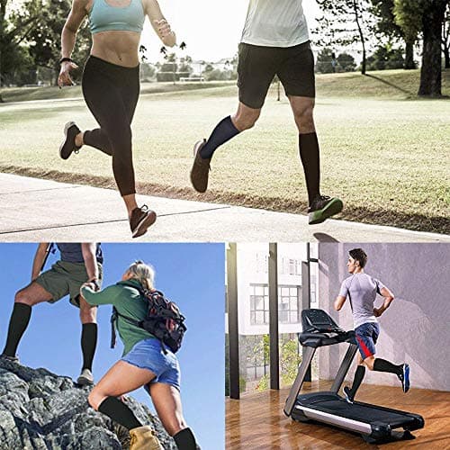 DZANS 3 Pirs Copper Compression Socks for Men & Women (20-30 mmHg) Best Graduated Athletic Fit for Running, Nurses, Flight Travel & Maternity Pregnancy - Boost Stamina, Circulation & Recovery（L/XL） — view 6