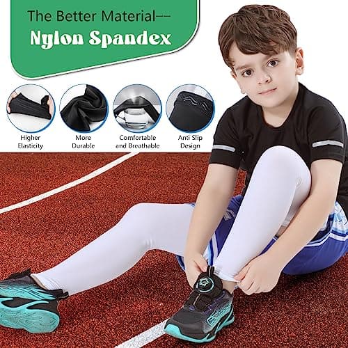 Newbyinn Kid Leg Sleeve 2 Pairs, Long Compression Leg Sleeve — view 3