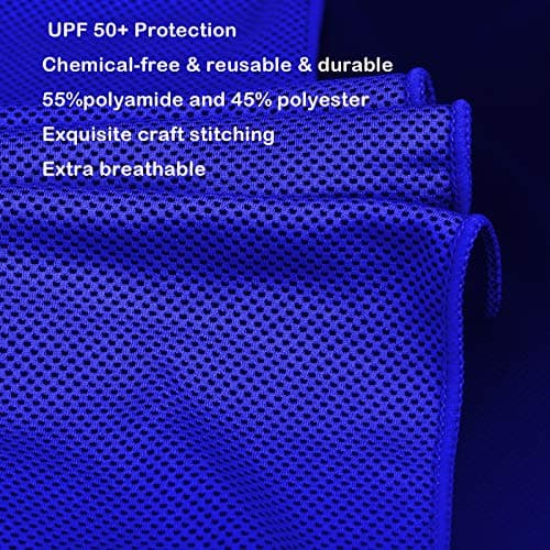 4 Packs Cooling Towel (40"x12"),Ice Towel,Soft Breathable Instant Towel,Microfiber Cool Towel for Yoga,Golf,Sport,Gym,Workout,Camping,Fitness,Outdoor &More Activities (Blue/Gray/Black/Dark Blue) — view 2