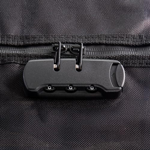 CALI Smell Proof Duffle Bag, Large Travel Storage, with Lock, Activated Carbon Lined (Black) — view 4