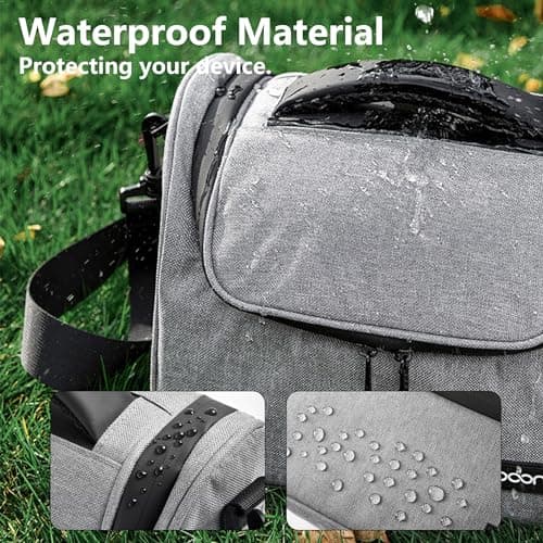 Linpr SLR/DSLR Camera Bag, Waterproof Crossbody Camera Case, Grey,Middle — view 5
