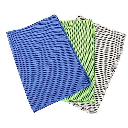 Toyvian 3pcs Quick Dry Sports Towels Polyester for Backpacking and Fitness