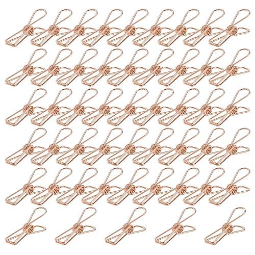 UMCHU 50 Mini Clip for Photos, Outdoor Tent Canvas, Red and Gold Binding Clips, Snack Closure