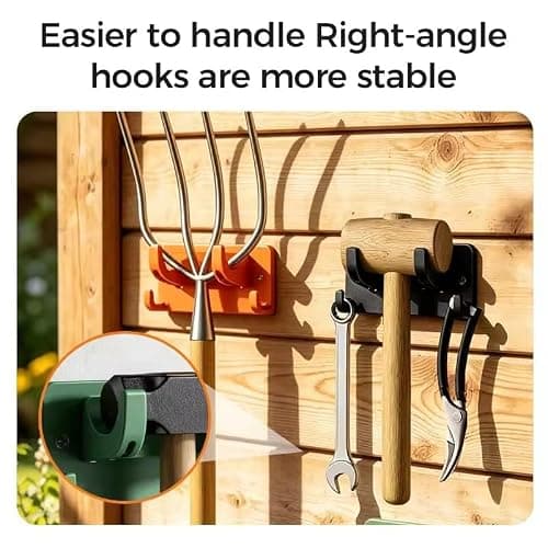 10 Pack Wall Mount Utility Hooks,Garage Shed Garden Kitchen Tool Holders — view 6