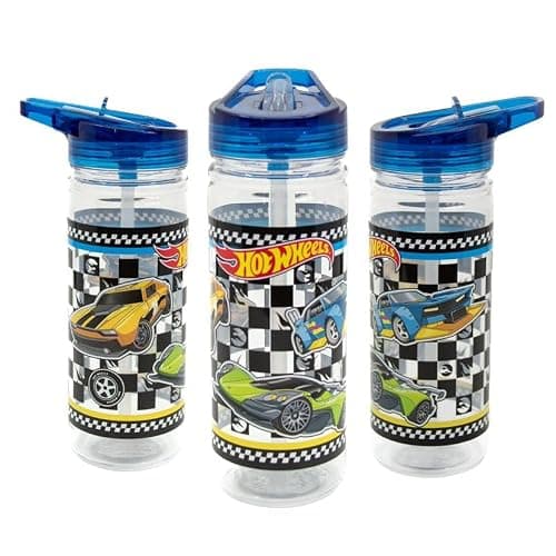 Hot Wheels 580ml Kids Water Bottle with Flip Lid – Leakproof, BPA-Free, Licensed Design, Durable Reusable Drinking Bottle for School & Travel — view 2
