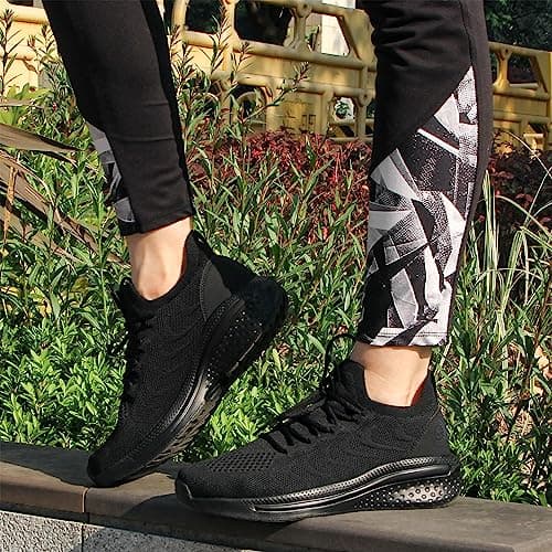 Giniros Womens Trainers Running Shoes Gym Walking Sports Sneakers Black 8.5 — view 2