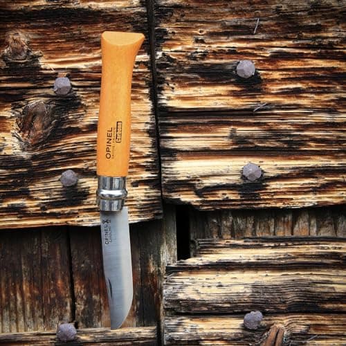 Opinel Lock Knife Carbon No.7 - Beech Wood Handle — view 6