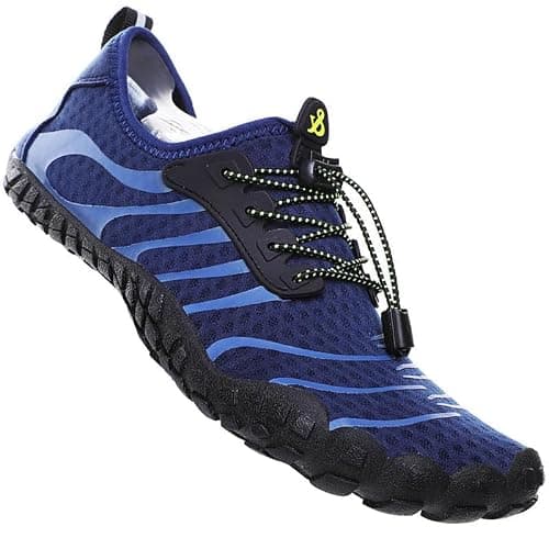 Blue Lightweight Quick Dry Barefoot Beach & Sea Shoes - Men's & Women's Unisex Swim & Surf Sport Diving Pool Shoes