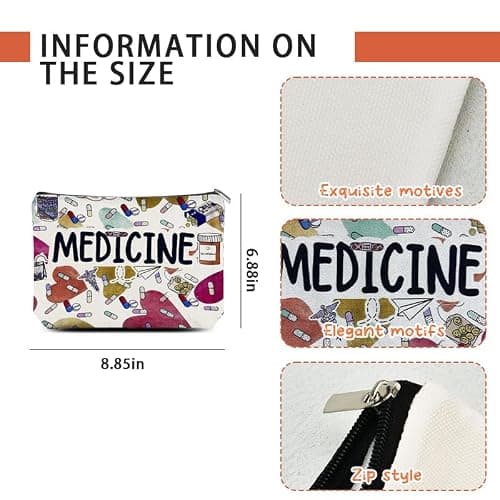 ShiQiao Spl Medical Storage Bag for Travel Meds Medicine Organiser Pouch with Zipper Medicine Bag for Women Men Portable First Aid Organiser for Travel Camping Home — view 5
