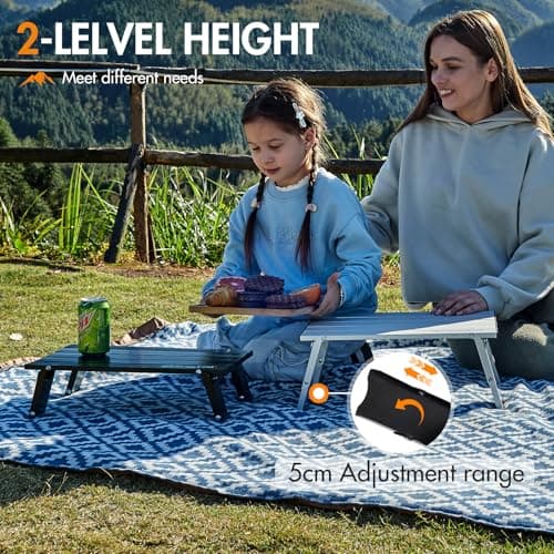 Portal Small Beach Folding Camping Table Mini Ultralight Adjust Height 800g — view 4
