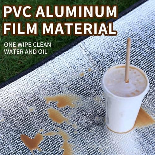 200x150cm Aluminum Camping Mat,Insulating Waterproof Thermal Foam Sleeping Mat,Insulating Foldable Foil Blanket for Outdoor Travel Picnic,Floor Mat, Foldable Tent Mat — view 4