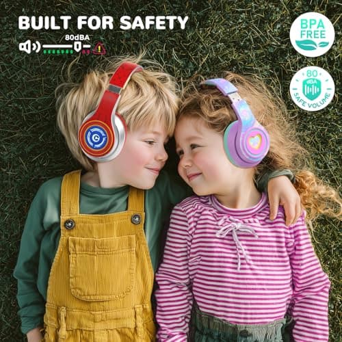 iClever BTH24 Active Noise Cancelling Headphones for Kids Airplane Travel — view 4