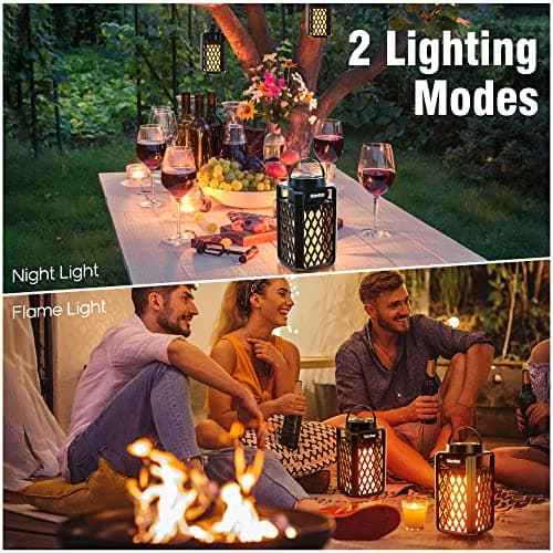 blonbar Led Flame Speaker,Outdoor Bluetooth Speaker with Torch Atmosphere,10W Outdoor Portable Stereo Speaker,IP65 Waterproof Torch Lights for Patio Home Decor,Ideal for Men Women Couples Dads Moms — view 4