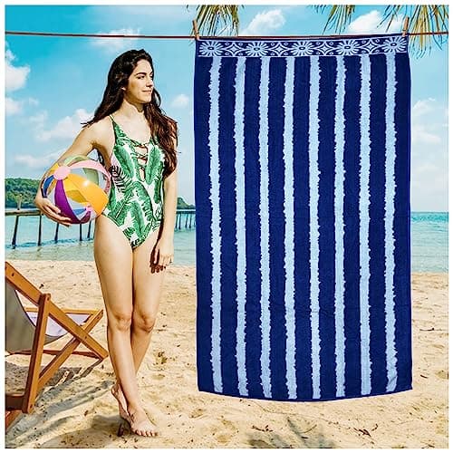 GC GAVENO CAVAILIA 1 Pk Striped 500 GSM Beach Towels Large, 100X180cm — view 6