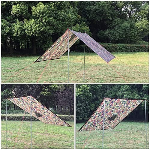 Azeekoom Rain Jacket Rain Poncho, Raincoat Waterproof Unisex Camping Tent Camping Blanket 3-in-1 Multifunctional Rain Cape for Outdoor Picnic Trekking Camping Fishing Hunting Trip(Camouflage) — view 4