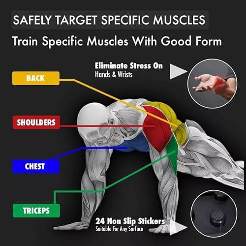 Push Up Board with Resistance Bands – 20 in 1 Foldable Press Up Board, Portable Home Workout Equipment for Men & Women, Fitness Gym Equipment, Pushup Bars, Strength Training, Gym Gift — view 2