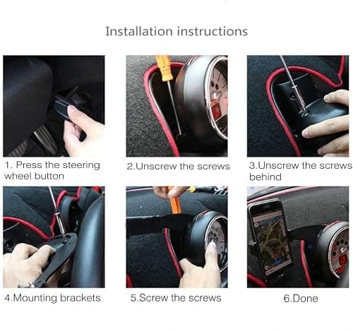 Heinmo Union Jack Red Smartphone Cell Phone Mount Holder For R55 R56 R57 CLUBMAN Convertible Coupe 2006-2015 — view 5