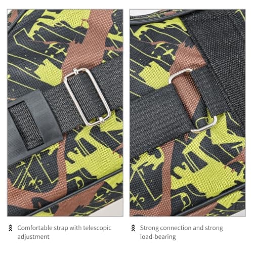Fish Rod Bag, Portable Rod and Reel Holdall Bag 600D Oxford Foldable Fishing Pole Gear Carrier Case with Adjustable Shoulder Strap for Outdoor (130cm/150cm Optional) — view 5