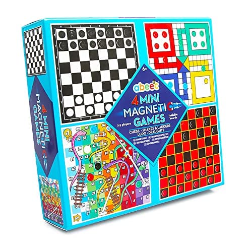 abeec 4 Mini Magnetic Games – 4 x Travel Games Includes Chess, Snakes And Ladders, Ludo & Draughts – Plane Activities For Kids - Travel & Pocket Games - Mini Travel Games — view 6