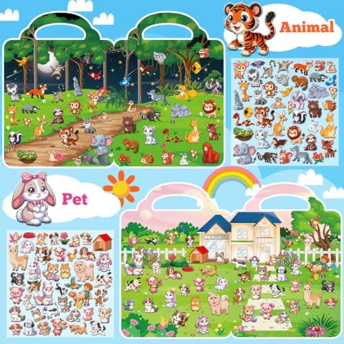 Kalysky 6 Pack Reusable Sticker Book for 2+ Year Olds — view 4