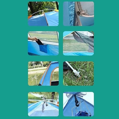 Restokki 2-4 Person Tents for Camping, Automatic Setup Waterproof Dome Tent for Outdoor Camping Traveling(天蓝色) — view 5