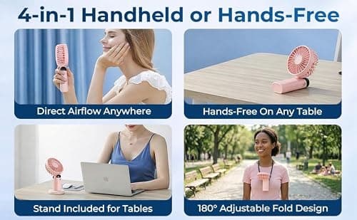 DIY TECH UK - CoolBlast Max - 4 in 1 Handheld Rechargeable Fan - 5 Speed — view 2