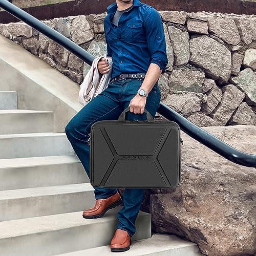 DOMISO 17-18 Inch Laptop Bag,Water-Resistant Shockproof Business Laptop Briefcase Messenger Shoulder Bag for Dell XPS 17,HP Envy Pavilion 17,Lenovo Ideapad 17,ASUS Vivobook 17,Acer Aspire 17, Black — view 2