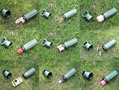 Jopto Military Grade Air-Tight EDC Accessory Case Waterproof Pill Fob Medicine Capsule Seal Bottle Keychain Outdoor Survival Storage Equipment Metal Aluminum Container Holder Dry Box Emergency Tool — view 6