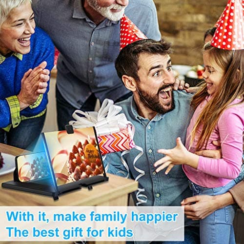Hopeful 14" Thin Foldable Phone Magnifier Screen Foldable HD 3D Blu-ray Easy to Carry Gadgets for Men Gifts Technology 3d Movies Phone Projector（black） — view 4