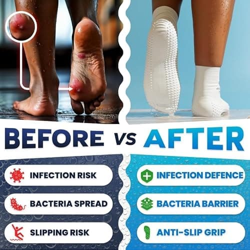 Verruca Socks for Kids Swimming, 100% Latex Swim Socks for Kids & Adults — view 3