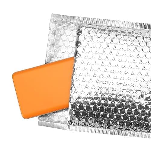 ZEONHEI 75 Pack 6 x 9 Inch Metallic Bubble Mailers, Silver Poly Padded Mailers Cushioned Envelopes, Foil Self Seal Shipping Bags for Mailing, Shipping, Packing — view 5