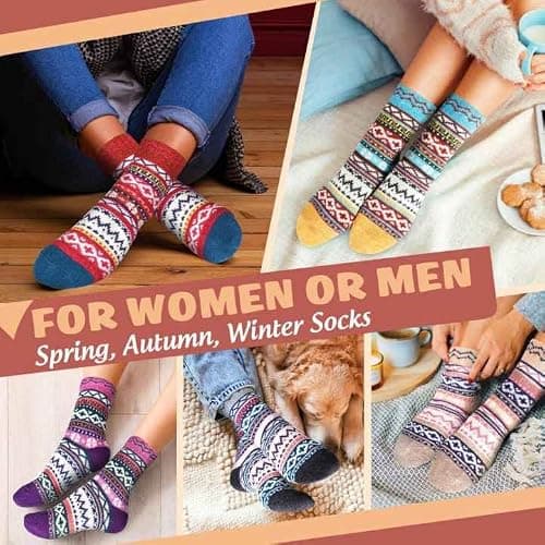 Thermal Winter Socks for Women - Warm Cozy Gift for Mom, Wife, Grandma, Sister - 4-7 Stocking Fillers and Christmas Presents — view 3