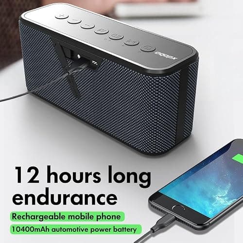 xdobo X8 Plus Portable Bluetooth Speaker, 80W Loud Stereo with TWS, IPX5 Waterproof, 12H Playtime, Type-C Charging, 360° Surround Sound, Deep Bass — view 5
