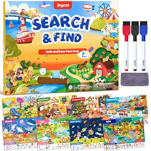 JoyCat Search & Find Activity Books, Preschool Learning Activities for 3-8