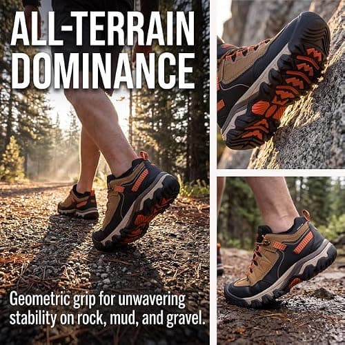 ARRIGO BELLO Walking Shoes Mens Tekking Trainers Hiking Footwear UK 7-11（B Yellow,UK Size 8 — view 6