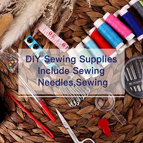 JUNING Travel Sewing Kit Portable Sewing Supplies Accessories for Adults, Beginner, Home, Emergency, Including Needle and Thread kit, Scissors,Tape Measure, Seam Ripper (B-Nomal) — view 2