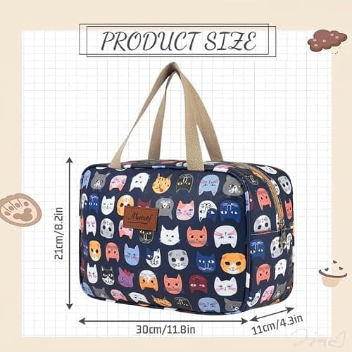 Aucuu Toiletry Bag, Large Full Size Toiletry Bag, Travel Hand-Held Make up Wash Bags, Portable Waterproof Toile-Try Kit, Bathroom Storage Case, Cosmetic Organizer for Travel, Camping for Women Girl — view 2