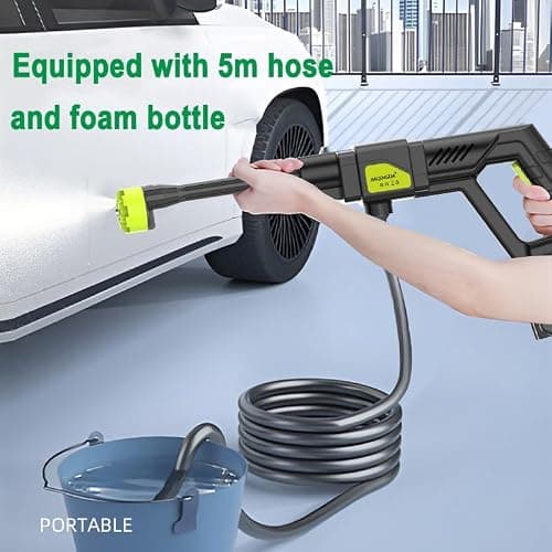Cordless Pressure Washer,21V Portable Power Washer with 2 * 2.0Ah Batteries — view 4