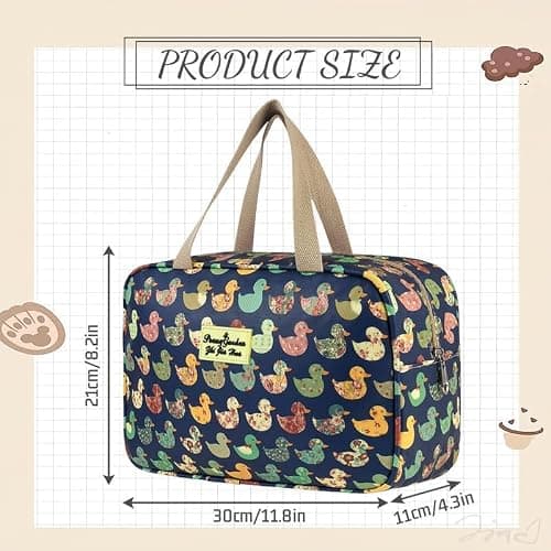 Aucuu Toiletry Bag, Large Full Size Toiletry Bag, Travel Hand-Held Make up Wash Bags, Portable Waterproof Toile-Try Kit, Bathroom Storage Case, Cosmetic Organizer for Travel, Camping for Women Girl — view 3