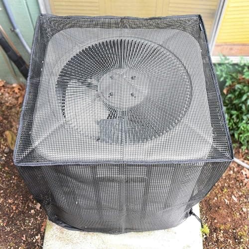 Outdoor Air Conditioning Cover – Folding Dust Protector 90x90x100 cm Mesh Shield for Pool Winter Use Weather Resistant Essential Travel Accessory — view 2