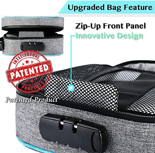 OZCHIN Smell Proof Storage Bag with Combination Lock Lunch Bag File Organizer Case Container; Medicine Lock Bag Travel Storage Case (21 x 13 x 10 cm) — view 4