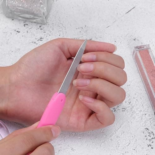 FRCOLOR 3Pcs Stainless Steel Folding Nail Files Portable Manicure Nail Buffers for Smooth and Shiny Nails Daily Use at Home and Travel — view 6