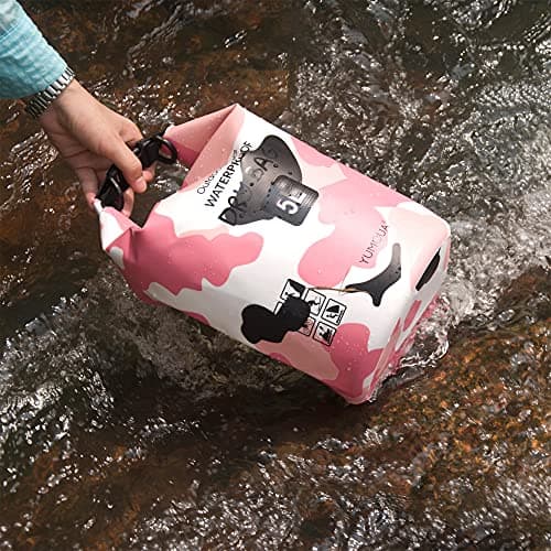 YUMQUA Waterproof Dry Bag Backpack 5L/10L/20L/30L/40L, Roll Top Floating Waterproof Storage Bags for Kayaking, Boating, Swimming, Hiking, Camping and Fishing — view 5