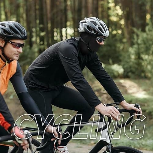 LONGKING Balaclava Ski Face Mask, UV Protector Windproof Lightweight Neck Warmer Motorcycle Cycling, Skiing, Snowboarding for Men/Women, Black - Pack of 2 — view 2