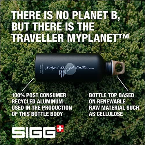 Sigg - Aluminium Water Bottle - Traveller MyPlanet Black - Suitable For Carbonated Beverages - Leakproof - Lightweight - BPA Free — view 4